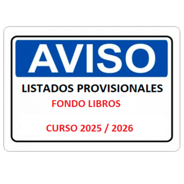 Resolución provisional fondo libros 2025/2026