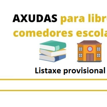 Listado Provisional Concello de Ourense Curso 2023/2024 – Comedores y libros de E.Infantil